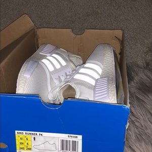 NWT White Adidas NMD Runner Women’s Sz 6.5